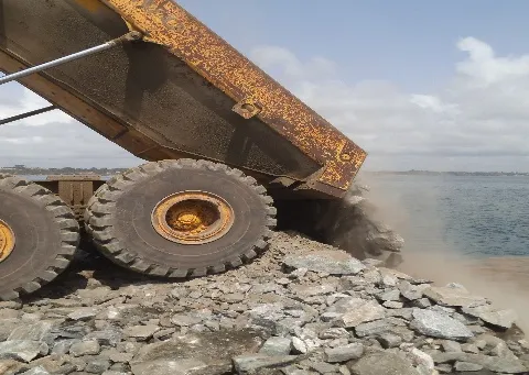 Construction of Breakwater